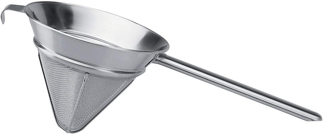 Piazza Fine Mesh Stainless Steel Chinois Strainer Seive With Wire Protection, 7.9 Inch