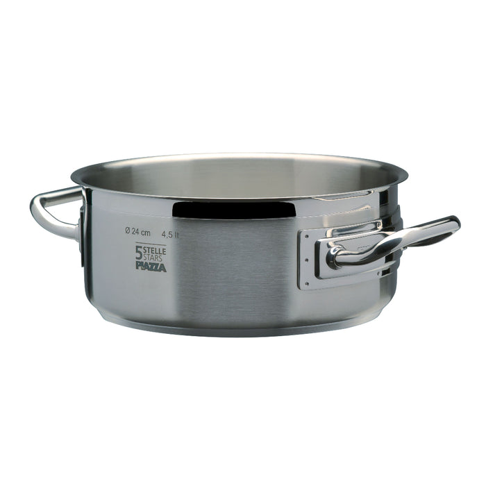 Piazza "5 Stars" Stainless Steel Sauteuse Pan, 25.3-Quarts