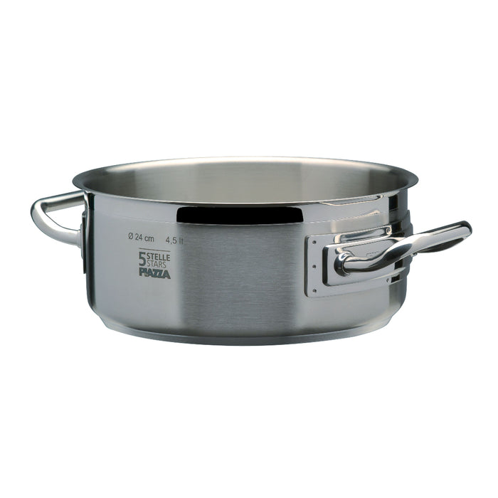 Piazza "5 Stars" Stainless Steel Sauteuse Pan, 37-Quart