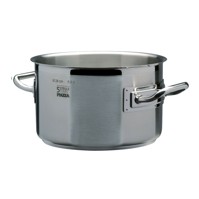 Piazza "5 Stars" Stainless Steel Deep Casserole Pan, 33.2-Quart